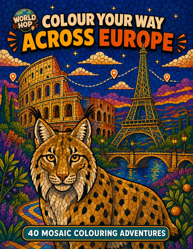 Colour Your Way Across Europe cover