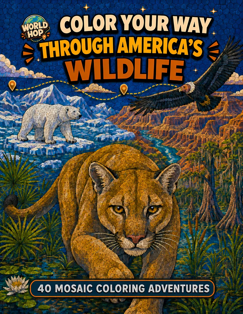 Color Your Way Through USA Wildlife cover